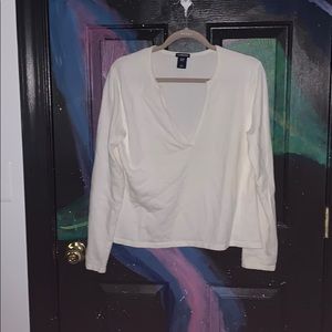 White Gap sweater